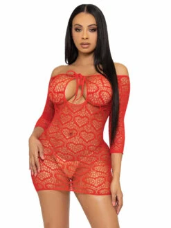 LA86137, Keyhole Heart Mini Dress -Funky Lingerie Outlet 86137 003 003 20129.1669097658