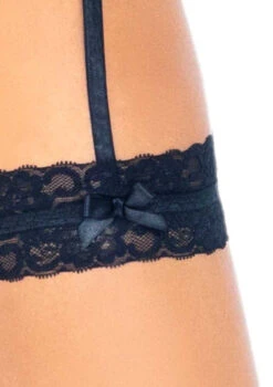 LEG AVENUE LA86154, Sheer Bikini Top, G-string And Garter Belt -Funky Lingerie Outlet 86154 06 001 42111.1574318538