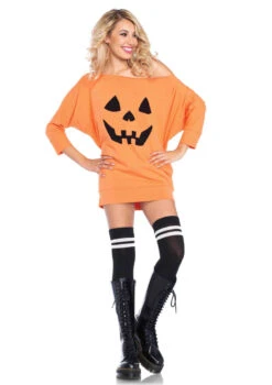 LA-86655, Jersey Pumpkin Dress Costume -Funky Lingerie Outlet 86655 03 089 95312.1566081874
