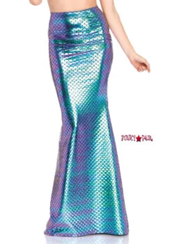 LA-86710, Rave Iridescent Scale Mermaid Skirt