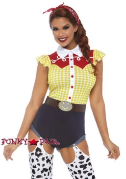 LA-86777, Giddy Up Cowgirl Romper Costume