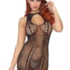 LEG AVENUE LA86796, Fishnet Keyhole Mini Dress -Funky Lingerie Outlet 86796 01 001 77926.1568189683