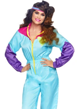 LA-86813, Women's Awesome 80s Track Suit Costume