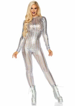 LA-86892, Laser Cut Metallic Catsuit By Leg Avenue -Funky Lingerie Outlet 86892 01 027 91943.1660430709