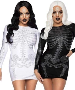 LA86928, Skeleton Dress By Leg Avenue