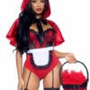 LA86975, Naughty Miss Red Costume By Leg Avenue