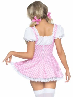 LA86987, Gingham Dress With Attached Apron By Leg Avenue -Funky Lingerie Outlet 86987 002 121 08253.1631767042