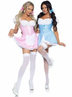 LA86987, Gingham Dress With Attached Apron By Leg Avenue -Funky Lingerie Outlet 86987 86988 01 98470.1631767113