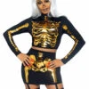 LA87061, Golden Skeleton Set By Leg Avenue -Funky Lingerie Outlet 87061 001 054 95525.1631742372