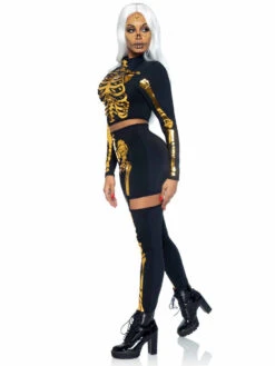 LA87061, Golden Skeleton Set By Leg Avenue -Funky Lingerie Outlet 87061 04 054 53579.1631742472