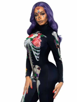 LA87066, Floral Skeleton Catsuit By Leg Avenue -Funky Lingerie Outlet 87066 004 101 92253.1631811445