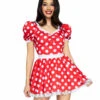 LA87087, Polka Dot Sweetheart Dress By Leg Avenue -Funky Lingerie Outlet 87087 001 096 36467.1631768530
