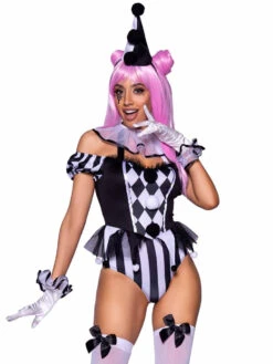 LA87102, Captivating Circus Clown Costume By Leg Avenue