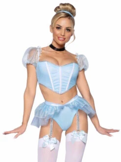 LA87110, Glass Slipper Cinderella Costume By Leg Avenue
