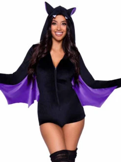 LA87132, Comfy Bat Romper By Leg Avenue