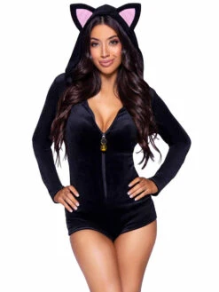 LA87142, Comfy Cat Romper By Leg Avenue