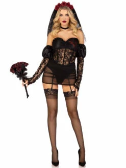 LA87180, Heartbreak Bride Costume By Leg Avenue -Funky Lingerie Outlet 87180 01 001 62489.1692810325