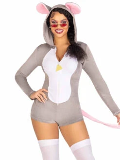 LA87183, Comfy Mouse Romper By Leg Avenue