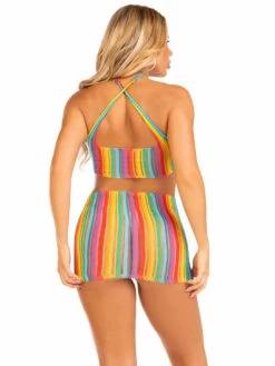 LA87208, Rainbow Striped Mini Dress -Funky Lingerie Outlet 87208 002 101 78940.1708551557