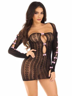 LA87210, Heart And Bow Mini Dress Set