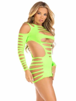 LA87211, Shredded Cut-Out Mini Dress -Funky Lingerie Outlet 87211 005 031 98964.1708561856