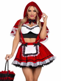 LA87230, Flirty Miss Red Costume -Funky Lingerie Outlet 87230 001 096 30838.1725486040