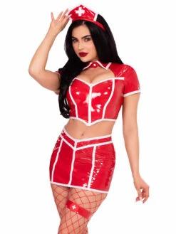 LA87258, Red Alert Nurse Costume