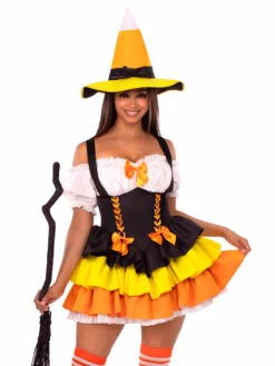 LA87267, Candy Corn Witch Costume By Leg Avenue -Funky Lingerie Outlet 87267 006 101 36102.1756334622
