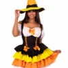 LA87267, Candy Corn Witch Costume By Leg Avenue -Funky Lingerie Outlet 87267 008 101 39581.1756334545