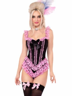 LA87290, Ruffle Bodysuit With Boning -Funky Lingerie Outlet 87290 001 013 16486.1756404780