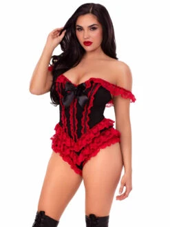 LA87290, Ruffle Bodysuit With Boning -Funky Lingerie Outlet 87290 003 011 68622.1756404717