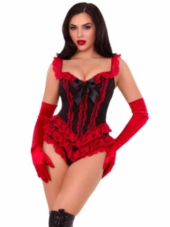 LA87290, Ruffle Bodysuit With Boning -Funky Lingerie Outlet 87290 006 011 68168.1756404853