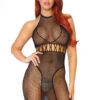 Leg Avenue | LA88019, Halter Dual Net Dress -Funky Lingerie Outlet 88019 44998.1542222120