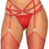 LA8885, Rhinestone Strappy Garter Belt -Funky Lingerie Outlet 8885 Red 88241.1609873686