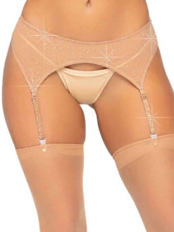 LA8886, Rhinestone Garter Belt -Funky Lingerie Outlet 8886 Nude 69706.1609873921