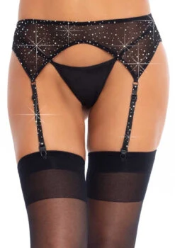 LA8886, Rhinestone Garter Belt