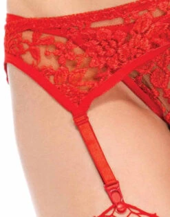 LA-8888, Lace Garter Belt Set -Funky Lingerie Outlet 8888 Red C 59985.1709343074