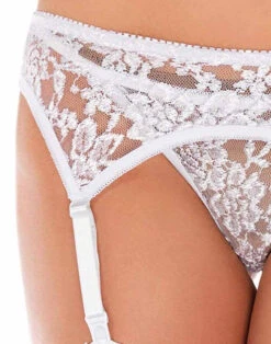 LA-8888, Lace Garter Belt Set -Funky Lingerie Outlet 8888 Wht C 28382.1709343064