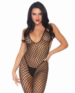 LA-89035, Crochet Net Footless BodyStocking