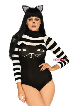 LA-89204, Striped Cat Bodysuit Costume