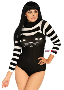 LA-89204, Striped Cat Bodysuit Costume -Funky Lingerie Outlet 89204 03 007 53963.1504685653