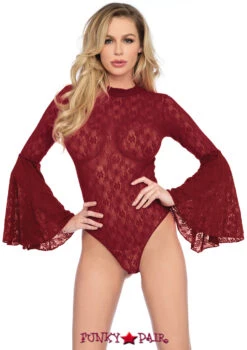 LEG AVENUE LA-89208, Discount Lace Bell Sleeve Rave Bodysuits -Funky Lingerie Outlet 89208 01 036 71397.1638045471