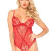 LEG AVENUE LA89239, Eyelash Lace And Mesh Teddy -Funky Lingerie Outlet 89239 98696.1633112723