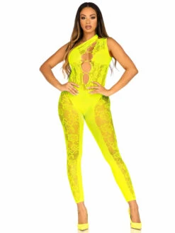 LA89308, Floral Lace Footless Bodystocking By Leg Avenue -Funky Lingerie Outlet 89308 08 033 52026.1683064763