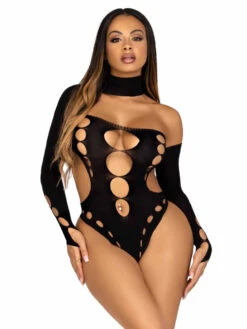 LA89310, Seamless Cut Out Bodysuit By Leg Avenue
