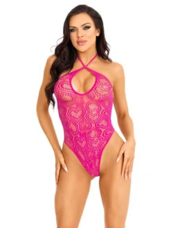 LA89319, Heart Print Teddy