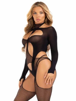 LA89321, Cut Out Teddy And Fishnet Bodystocking Set -Funky Lingerie Outlet 89321 004 001 28645.1708562376