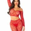 LA89337, Off The Shoulder Crop Top And Footless Tights -Funky Lingerie Outlet 89337 006 003 90048.1733289310