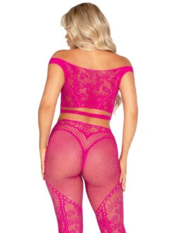 LA89353, Net And Lace Top And Tights -Funky Lingerie Outlet 89353 006 312 84335.1742448885