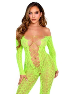 LA89357, Python Net Crotchless Footless Bodystocking